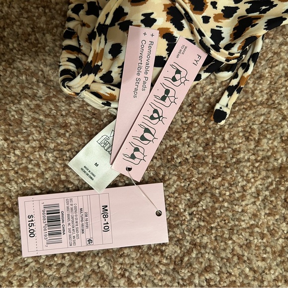 WILD FABLE 2PC BIKINI*Animal print*Top/Med/8-10. Bottom Small/4-6*New with tags! - Picture 8 of 10